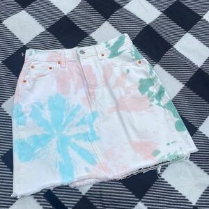 Tie Dye Levi’s Jean skirt